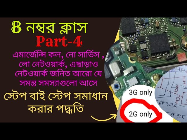 emergency call//no service //lo network// এছাড়া আরো বিভিন্ন ধরনের নেটওয়ার্ক সমস্যার সমাধান