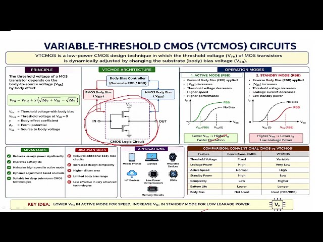 VTMOS in VLSI telugu,VTMOS Circuits,VariableThresholdVoltages for MOS,Variable Threshold,VTMOStelugu
