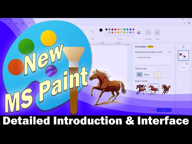 Windows 11 NEW Microsoft Paint step by step detailed Introduction & Interface Tutorial