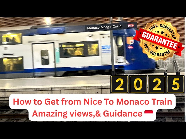Nice To Monaco Train Along the French Riviera Amazing Sea views, Tickets Guidance (2025)🇲🇨  - 4K