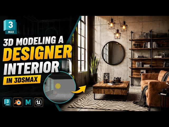 How to Model a Designer Interior in 3ds Max | Complete Tutorial (Part 1 )