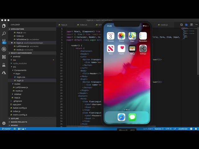 Create Navigation Drawer (Side menu ) in React Native using React-Navigation V3