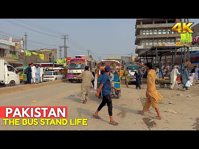 🇵🇰 Unfiltered Pakistan Street Life: The Crazy World of Mandi Mor Rawalpindi Bus Stand in 4K