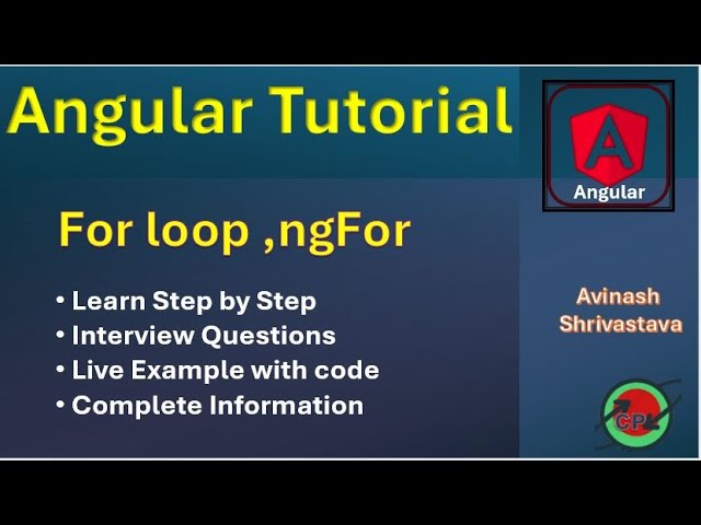 Mastering Angular's *ngFor Directive | Complete Tutorial with Examples || Code Programming | Avinash