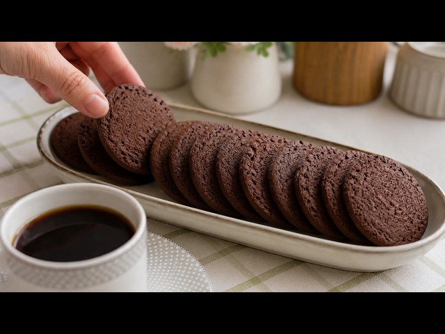 🍪 Only 4 Ingredients — Simple Chocolate Cookies