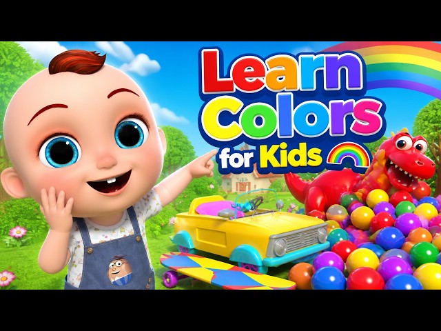 Learn Colors for Kids 🌈 Colorful Balls with Baby Joy | Toddler Learning Videos | Kiddiestv