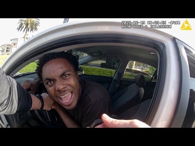 Entitled Man Tries Fighting Cops During Traffic Stop