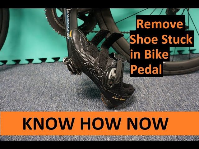 Remove Bike Shoe Stuck in SPD Pedal