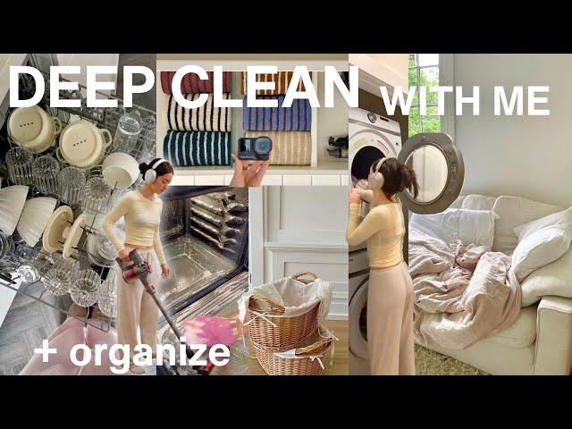 huge DEEP CLEAN + ORGANIZATION 🫧 de-clutter + reset my house *satisfying*