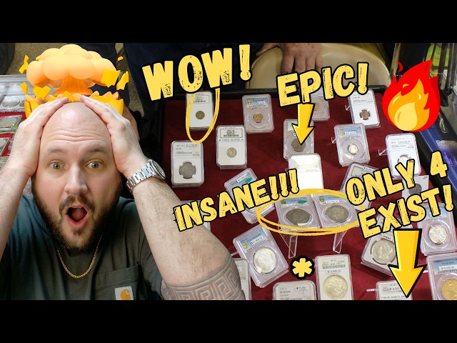 Amazing Coin Dealer Case at Small Town Show!! Interview with Frank Jones of Amy's Coins
