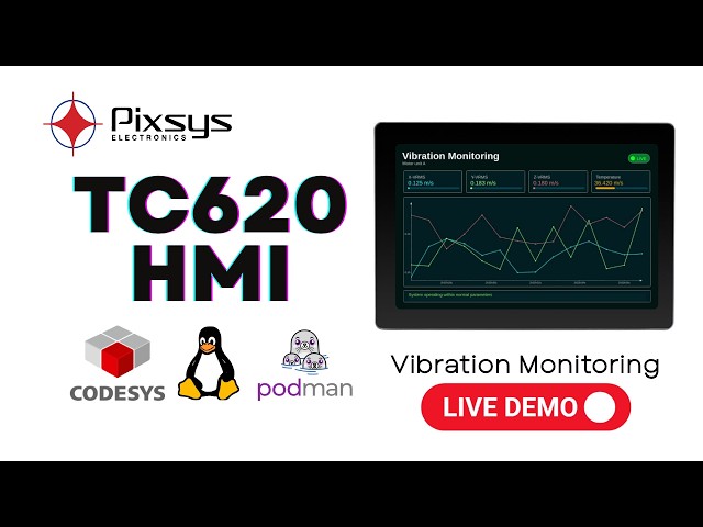 Pixsys TC620 HMI- Vibration Monitoring LIVE DEMO!