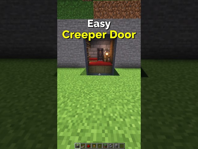 How to Make Creeper Door in Minecraft – Redstone Tutorial | CupSapling #minecraft #redstone #shorts