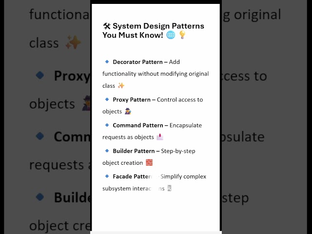 System Design Patterns You Must Know