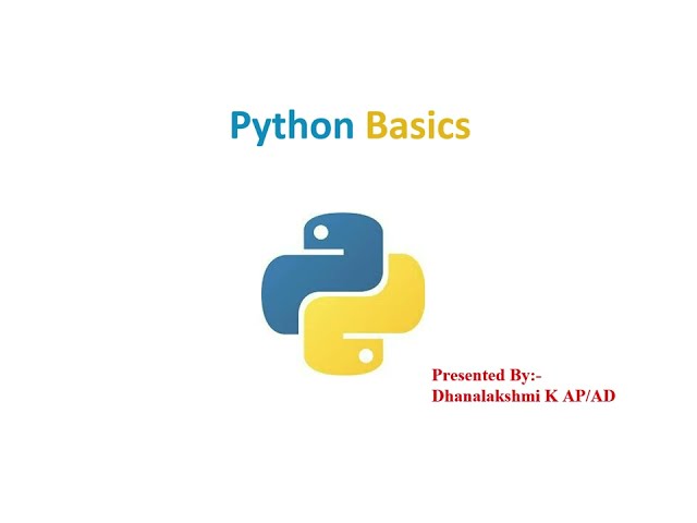 Python Programming - Python Basics