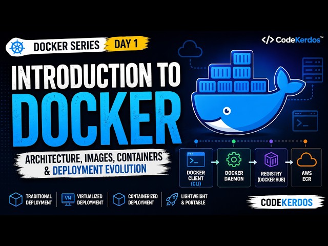 Introduction to Docker | Docker Architecture, Containers, Images & Deployment | Docker Series Day 1