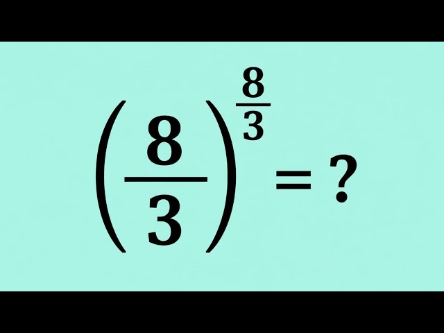 A Nice Exponent Simplification Maths Problem | Calculator Not Allowed 