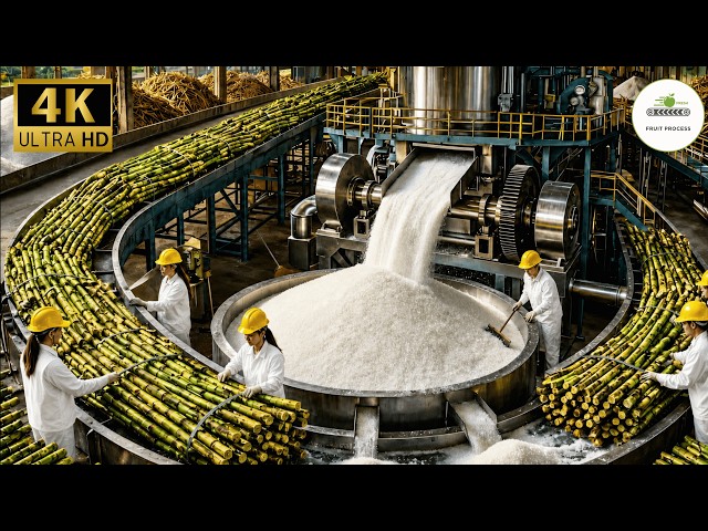Inside an Industrial Factory: Sugarcane to White Sugar Line (Full Process)