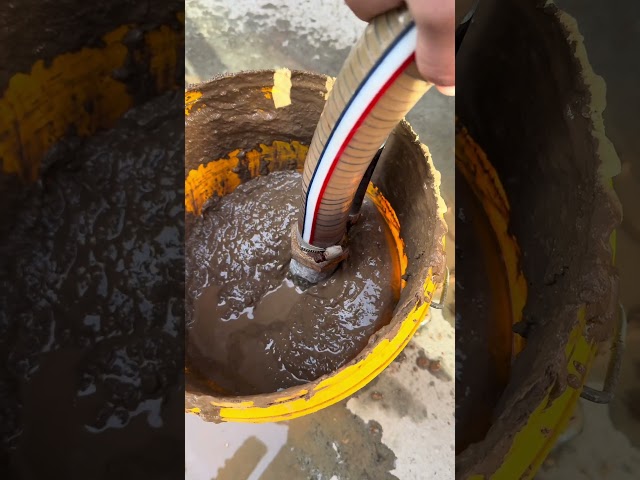 Sewage sludge pumping kit.Pumps sewage out of the space and discharges it. #amjet #sewagetreatment