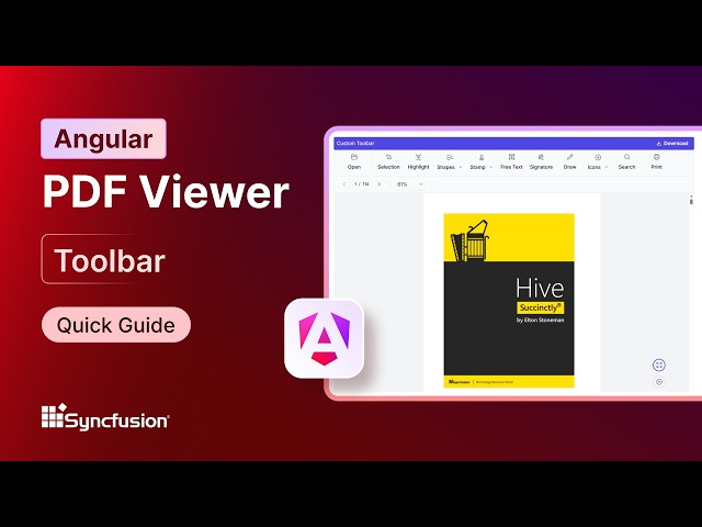 Angular PDF Viewer: Toolbar Feature Walkthrough