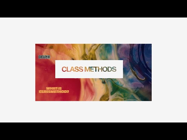 Static Class method in Delphi | What is a “Static” class? | Delphi OOPs