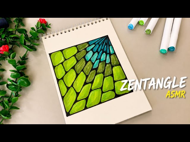 Mesmerizing Zentangle ASMR 🌿 Relaxing Pattern Drawing for Deep Calm