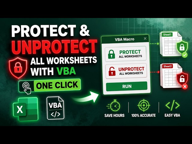 Protect & Unprotect All Excel Worksheets with VBA (One Click) ⭐