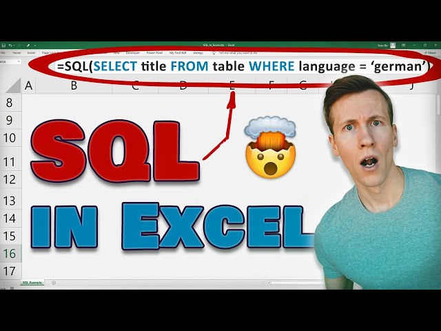 Run SQL queries in EXCEL (just like a normal Excel formula 🤯)