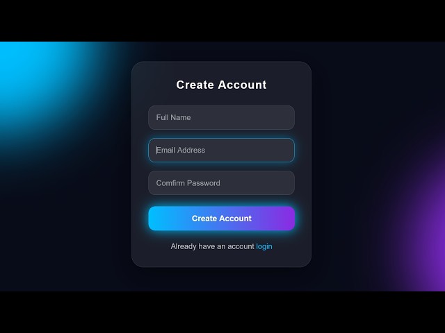 Login Form In HTML & CSS | Glass Login Form