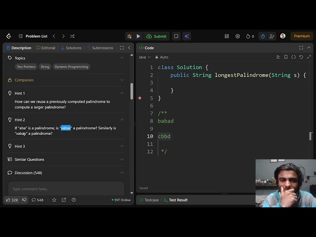 longest palindromic substring & find all anagrams in the string