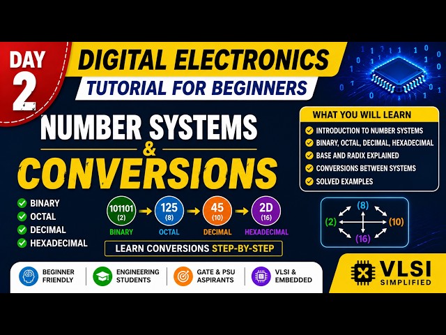 Day 2: Number Systems and Conversions | Digital Electronics Tutorial for Beginners