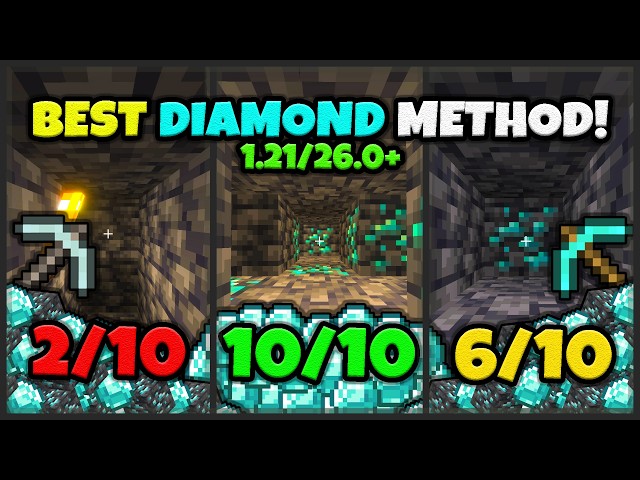 BEST WAY TO FIND DIAMONDS In Minecraft 1.21/26.2+ Bedrock And Java!