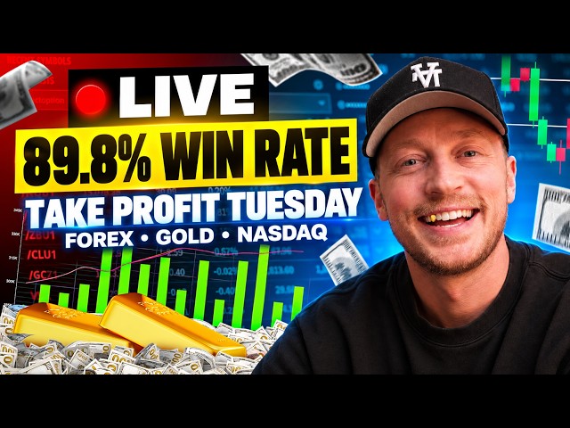 Live Trading Forex, Gold & NQ (XAUUSD Take PROFIT Tuesday!)