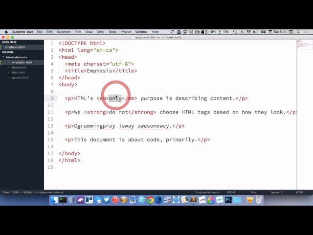 HTML phrasing elements
