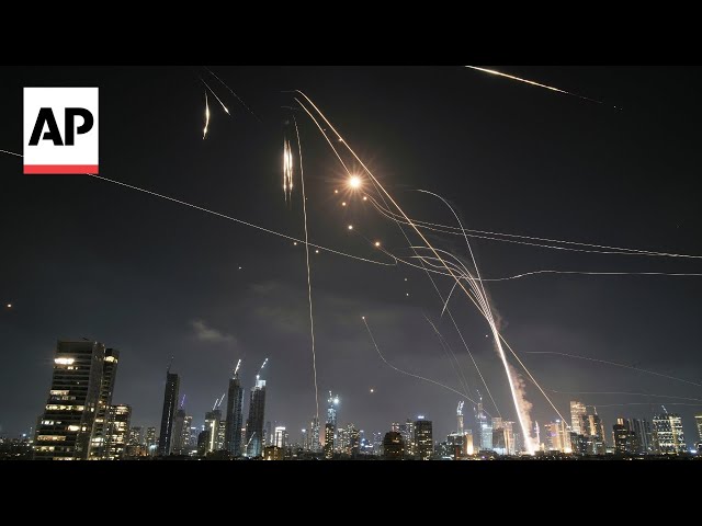 Interceptions in Tel Aviv after Iran missile attack on Israel