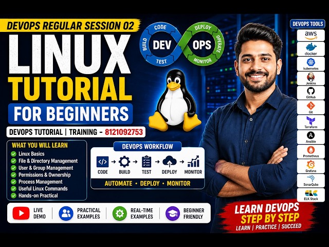 DevOps Regular Session 02 | Linux Tutorial for beginners | DevOps Tutorial | Training - 8121092753