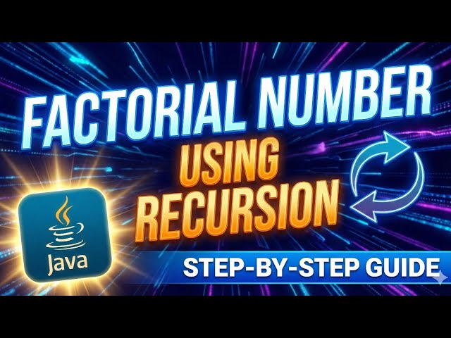 Print factorial number using recursion in java #recursion #factorial #java #coding #javascriptcss