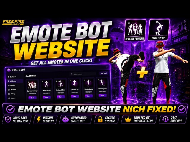 Free Fire Emote Website Fix All Server 100% Working Python source code 📁 JNL  🔥