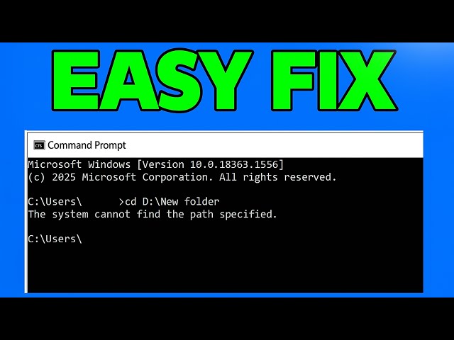How To Fix System Cannot Find The Path Specified in Windows - NEW 2026 ✅