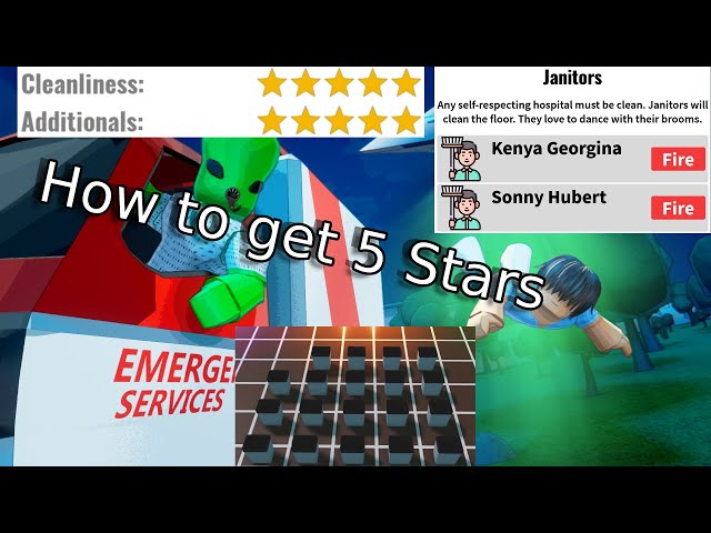 How to get Cleanliness & Additionals to 5 Stars In Roblox Your Hospital!