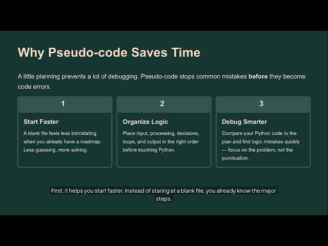 Pseudo-Code - Plan First, Then Write Code