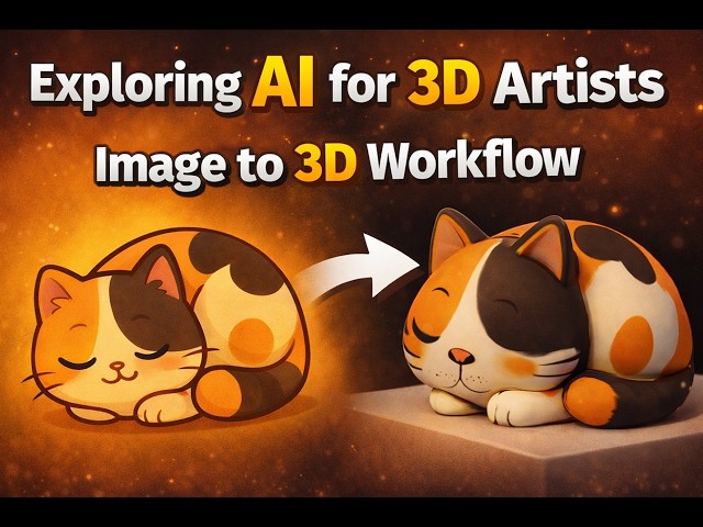 I Used AI to Turn a Cute Cat Image Into a 3D Model. Here Is What Actually Happened! #3d #aiart