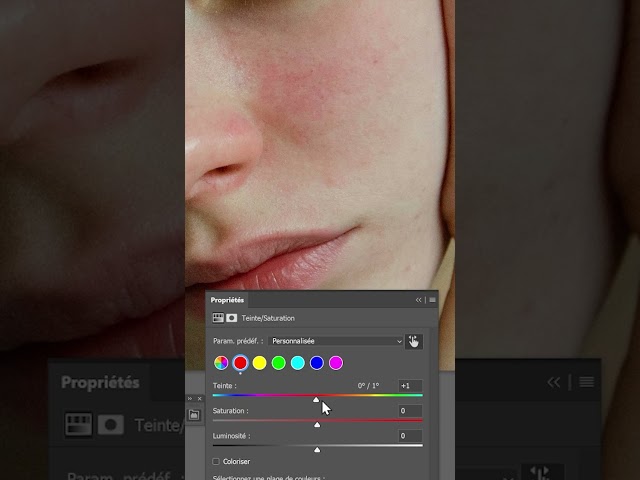 Comment supprimer les rougeurs avec Photoshop  #photoshop