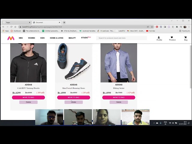 Cloning an E-commerce Website Myntra