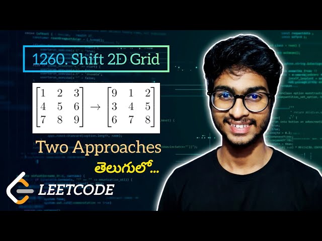 🔥Leetcode 1260. Shift 2D Grid | POTD | Telugu | #leetcode #potd #telugu #python