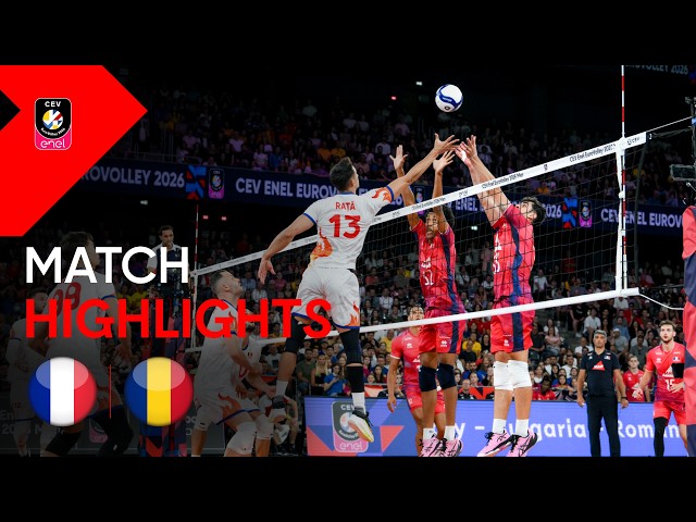 Highlights | France vs. Romania | CEV Enel EuroVolley 2026 | Men