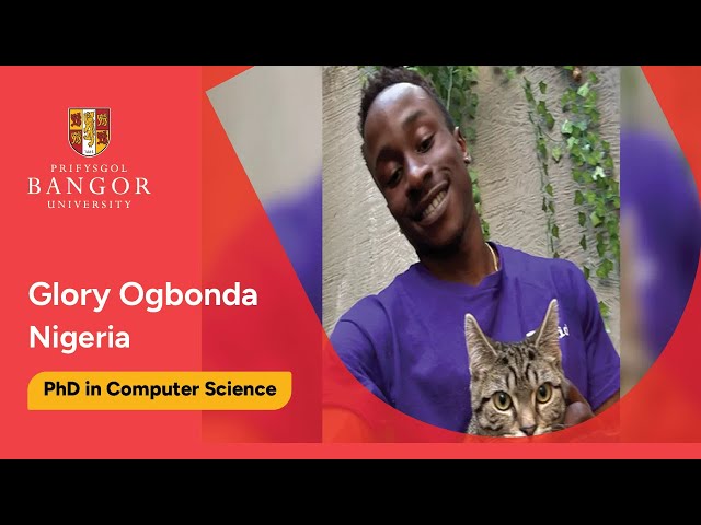 Glory Ogbonda from Nigeria, studying for a PhD in Computer Science