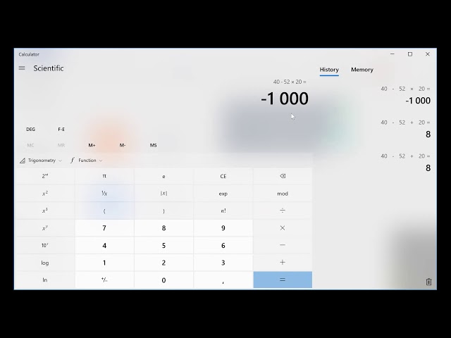 B.O.D.M.A.S on Calculator