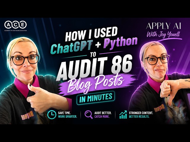 How I Used ChatGPT + Python to Audit 86 Blog Posts in Minutes