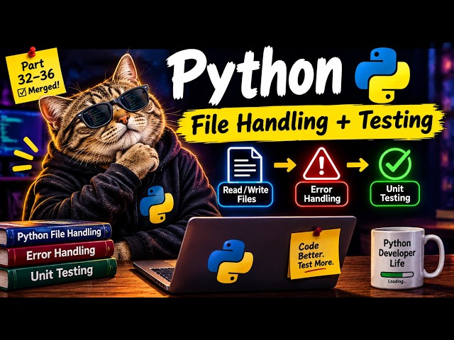 Python Modules থেকে Unit Testing! | File Handling, Errors & Testing | Complete Bangla Tutorial