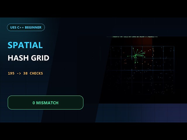 UE5 C++ Spatial Hash Grid Tutorial | Fast Neighbor Search